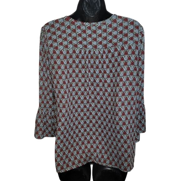 Loft bell sleeve bohemian peasant top size Medium - Picture 2 of 6